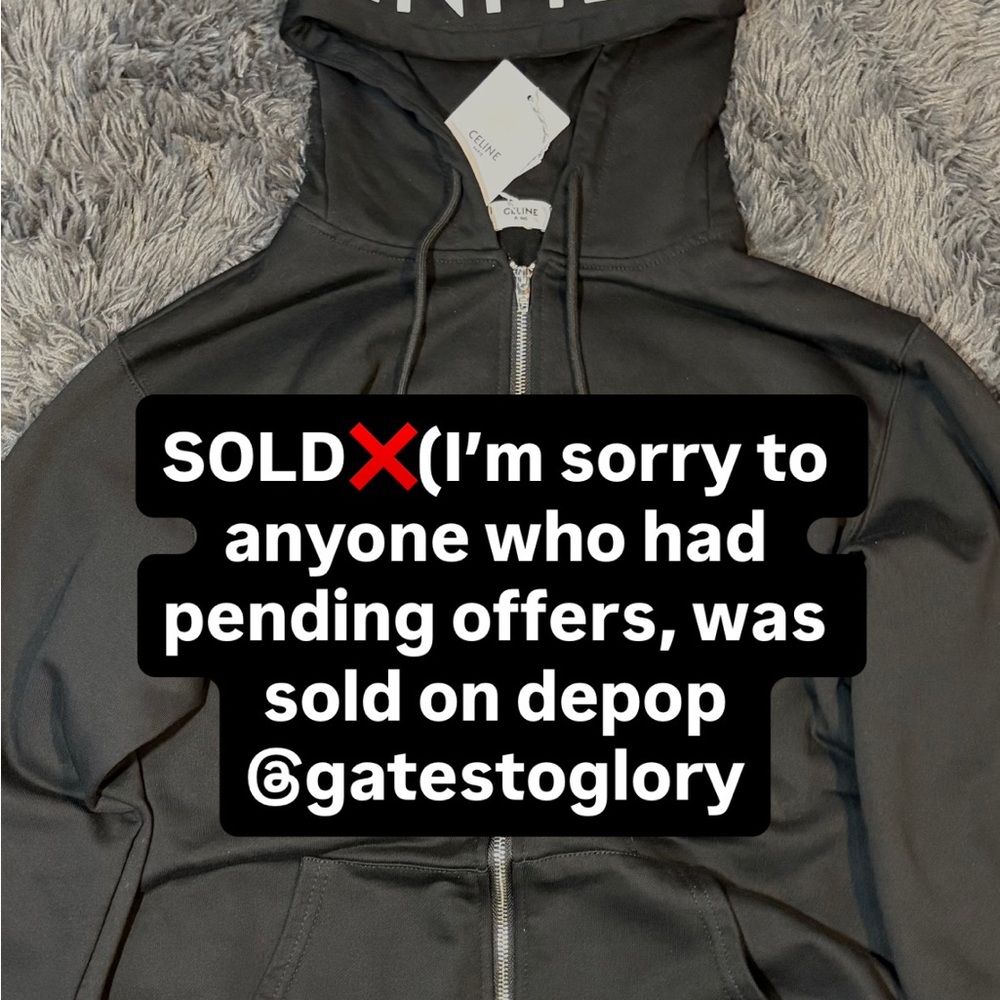 Celine Men's Black Zip-Up Sweater